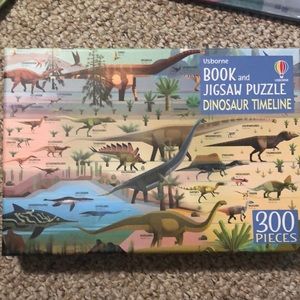Brand New USBorne Book and Jigsaw dinosaur